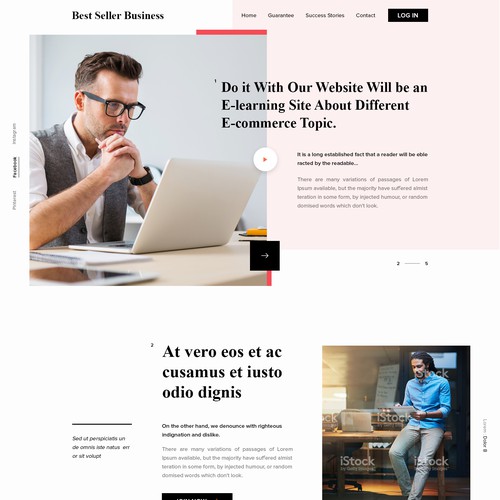 Education website with the title 'Modern Design'