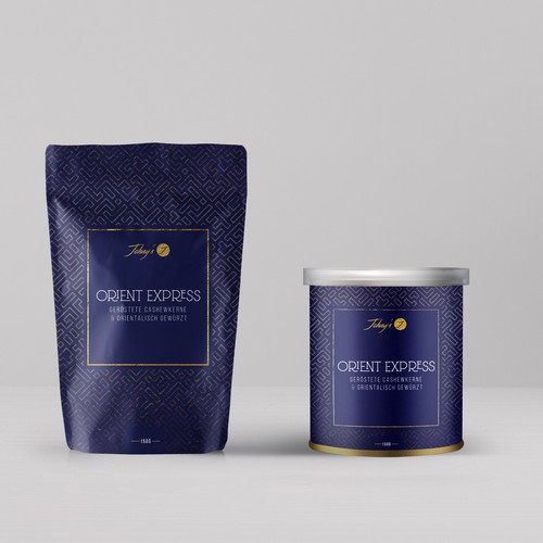 Nut packaging with the title 'johny's orient express '