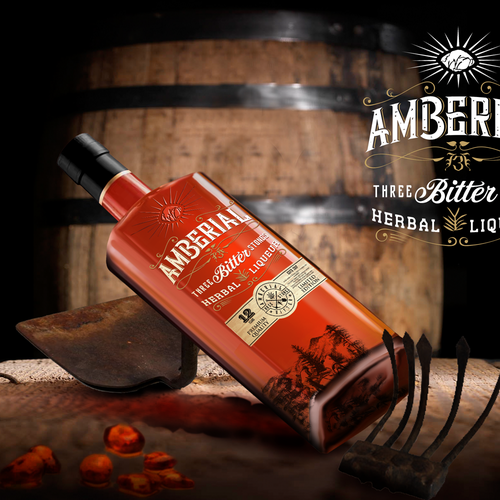 Moonshine logo with the title 'Logo for bitter Label design  '