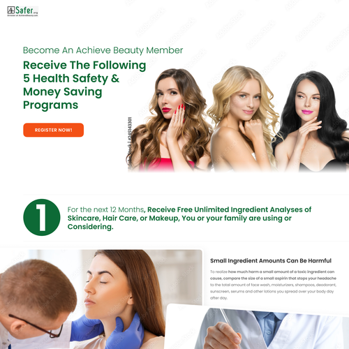 Cosmetics website with the title 'Cosmetic Page'