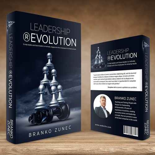 Evolution design with the title 'LEADERSHIP (R)EVOLUTION'