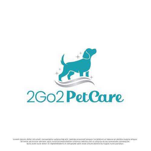 Pet care logo with the title '2Go2 Pet Care'