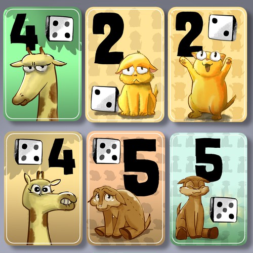 Card artwork with the title 'Plush Pet Shop Card Designs'