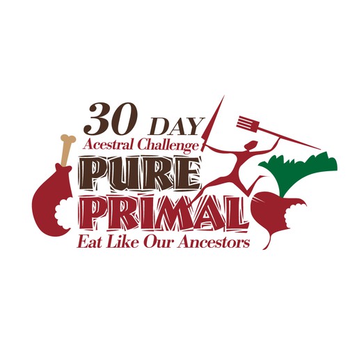 Diet logo with the title 'pure primal'