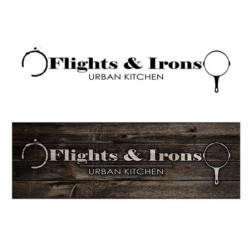 Modern rustic logo with the title 'Rustic/Urban Restaurant'