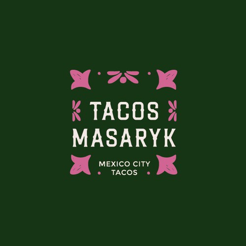Old-school brand with the title 'Tacos Masaryk'