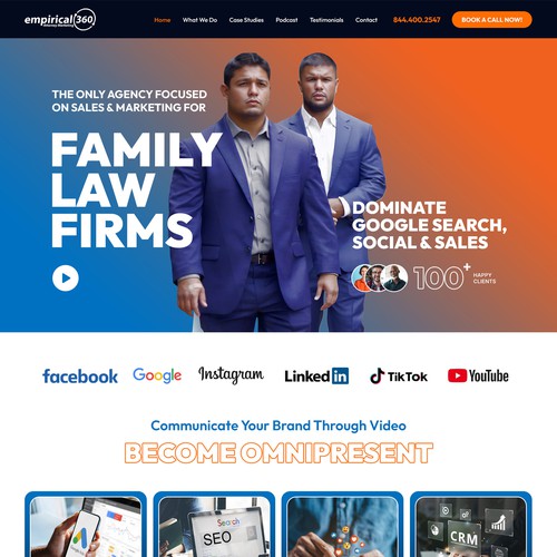 Attorney website with the title 'Modern Family Law Firm Website Design'