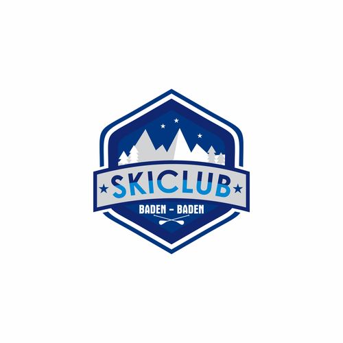 Ski logo with the title 'skiclub logo'