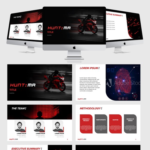 Presentation design with the title 'Consulting Company - PowerPoint template'