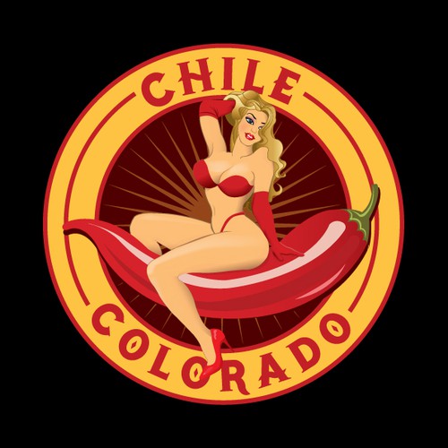 Pin-up girl logo with the title 'Pinup Girl for 70's Rock N Roll Band'