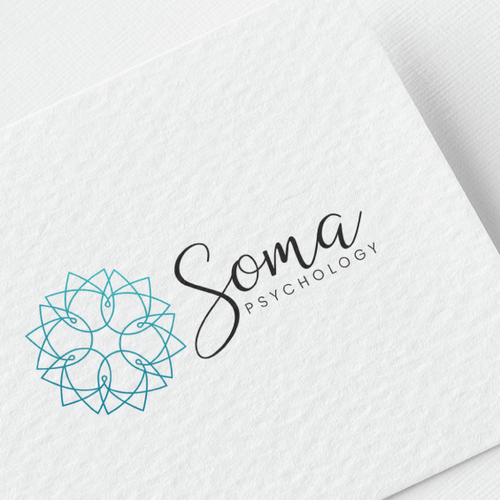 Aqua design with the title 'Logo for counselling practice'