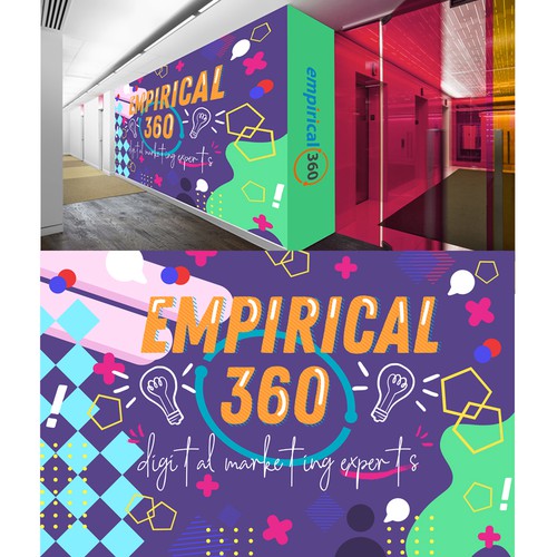 Wall design with the title 'creative wall'