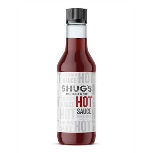 Sauce packaging with the title 'Shug's Hot Sauce'