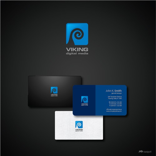 Modern font logo with the title 'Help Viking Digital Media with a new Logo Design'