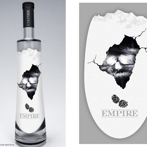 Empire design with the title 'Vodka bottle design'
