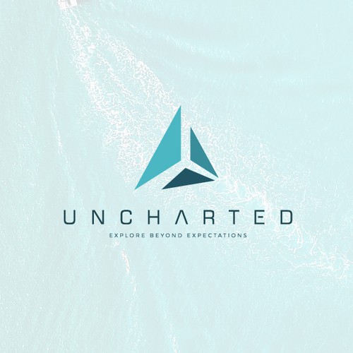 Travel agency logo with the title 'UNCHARTED COLLECTION'