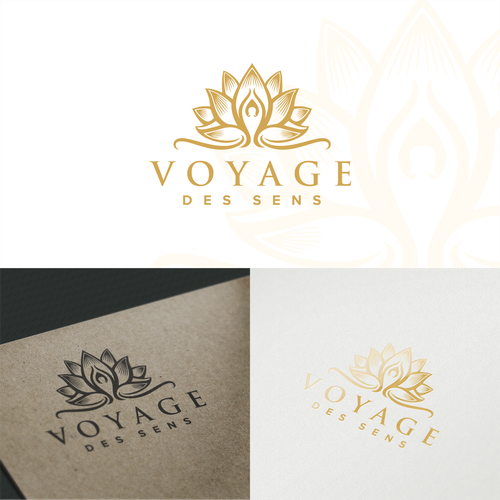 Peaceful logo with the title 'Pure Estetic Logo concept for Voyage des Sens'