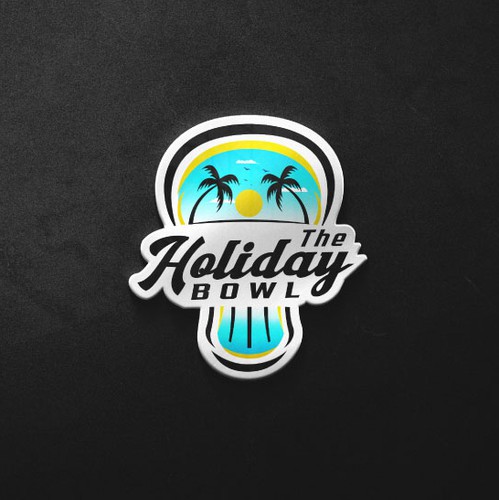 Sports apparel logo with the title 'THE HOLIDAY BOWL LOGO'