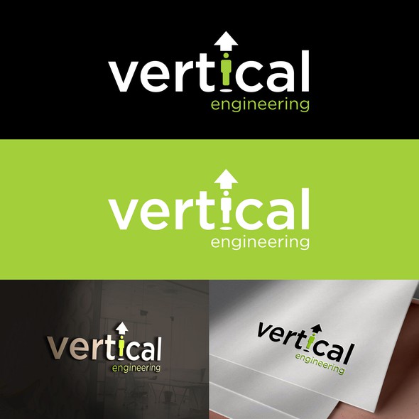 Elevator logo with the title 'Logo design concept for Vertical Engineering'