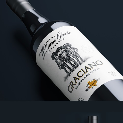Wine label with the title 'Wine Label: Tres Gauchos'