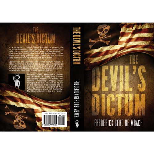 Dystopian book cover with the title 'The Devil's Dictum'
