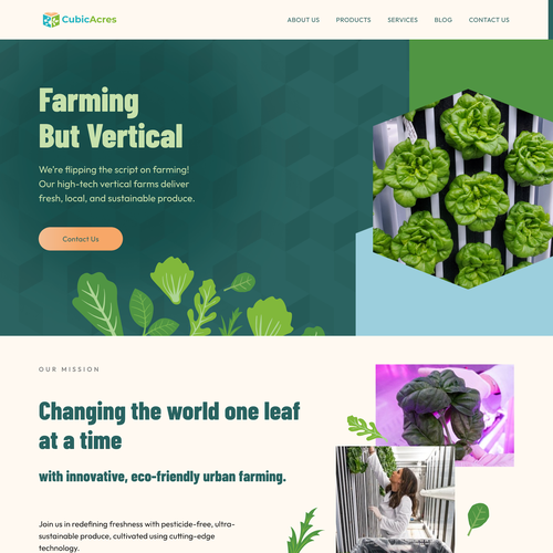 Design with the title 'Cubic Acres Custom Design'