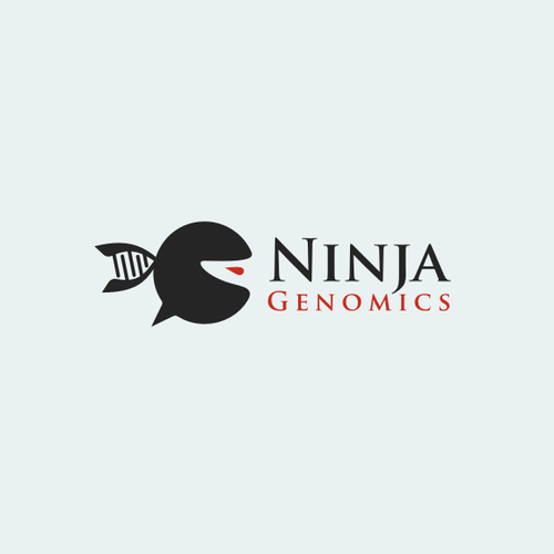 Science logo with the title 'Ninja Genomics logo for a start-up DNA analysis company'