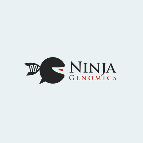 Healthcare logo with the title 'Ninja Genomics logo for a start-up DNA analysis company'