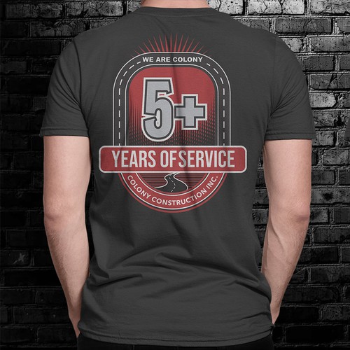 Anniversary t-shirt with the title 'Employee Milestone Anniversary T-Shirt Design'