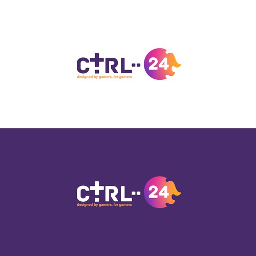 Violet logo with the title 'Ctrl - 24 Gaming Logo'