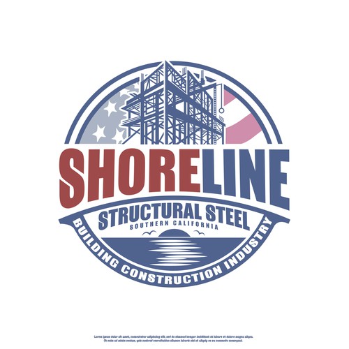 Steel logo with the title 'Steel Contractor Logo'