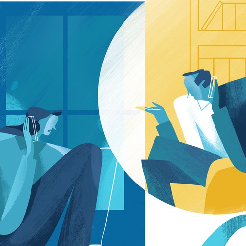 Motion graphics design with the title 'the serene corner'