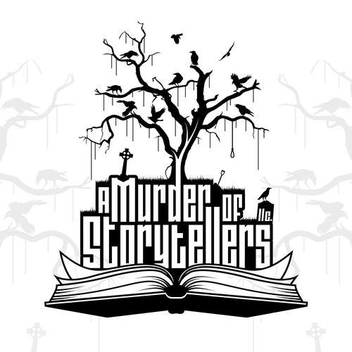 Publishing logo with the title 'A Murder Of Storytellers llc. logo concept'