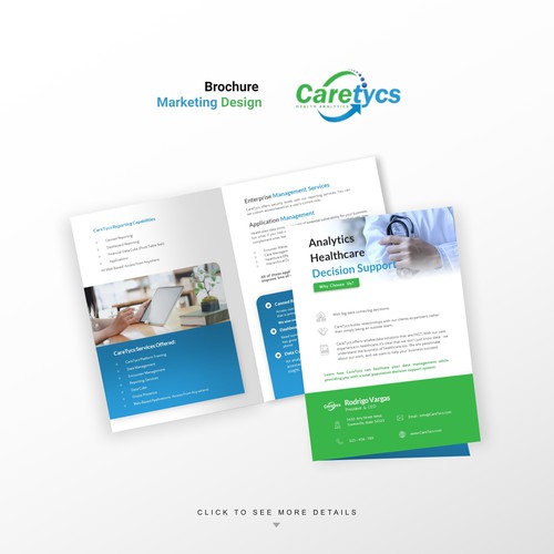 Healthcare design with the title 'Healthcare Brochure Design'