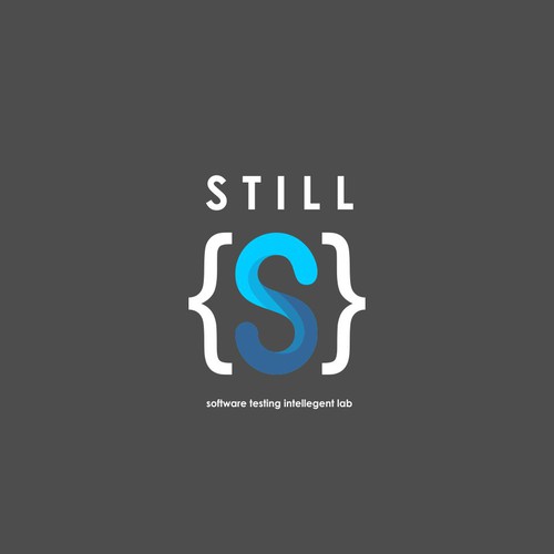 Material design logo with the title 'STILL Software Testing Logo'
