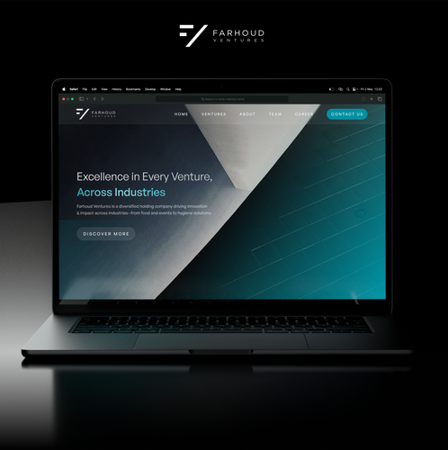 Company website with the title 'Design a landing page for Ventures Company'