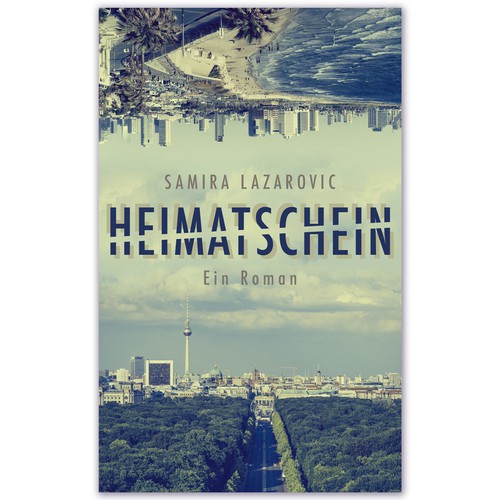 Literature design with the title 'Cover design for a novel about identity and home'