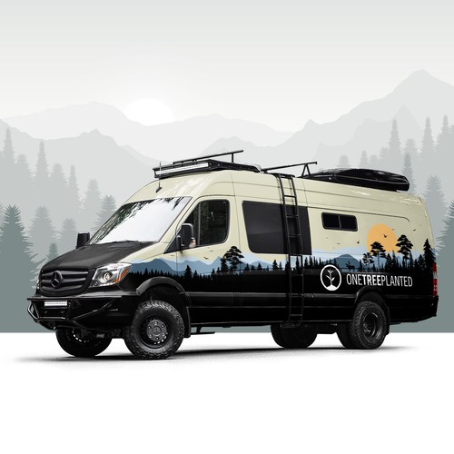 Van design with the title 'Wrap for OneTreeLanted Van '