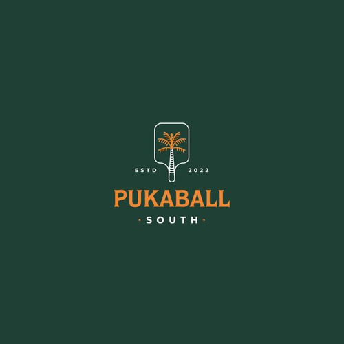 Pickleball  logo with the title 'Logo for a pickleball location'