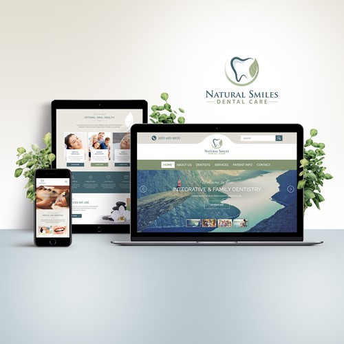 Dental website with the title 'Website Design | Natural Smiles Dental Care'