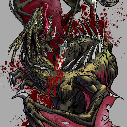 Dragon design with the title 'St.George and The Dragon'