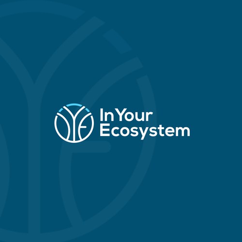 Ecosystem design with the title 'Logo concept for customer discovery platform'