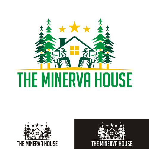 Statue design with the title 'The Minerva House'