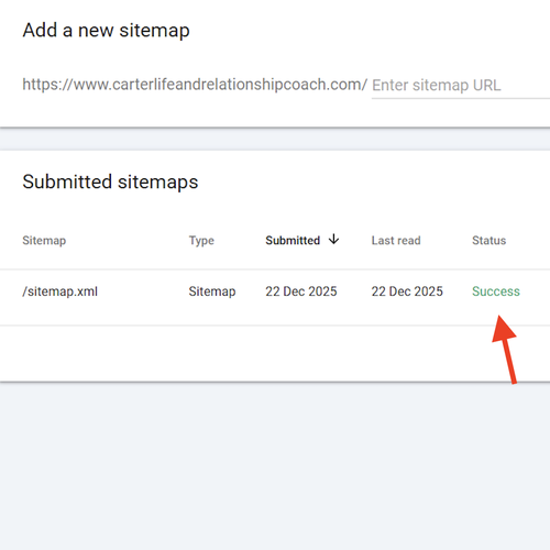 Design with the title 'Optimisation of Carter Life and Relationship Coach'