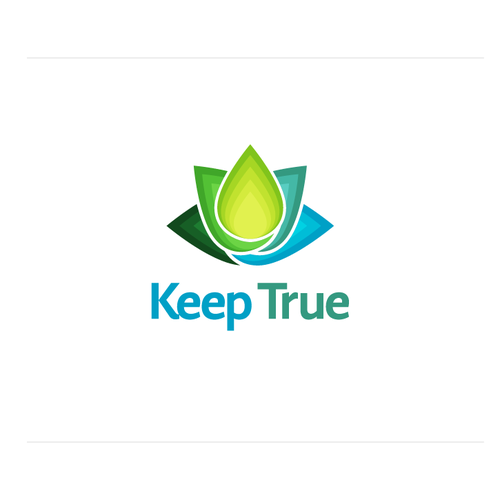 Leaf design with the title 'Keep True'