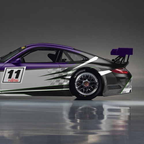 Porsche design with the title 'Design rennauto (racing car) Porsche Cup (991)'