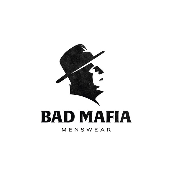 Mafia logo with the title 'Minimalist logo for Bad Mafia.'