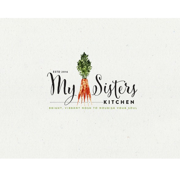 Shabby chic design with the title 'Logo Design for My Sisters Kitchen'