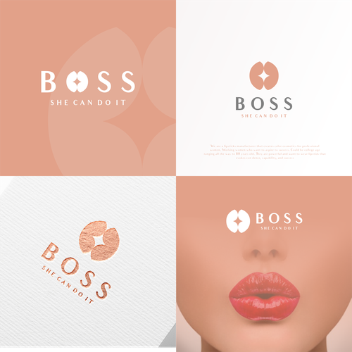 Lipstick design with the title 'Boss'