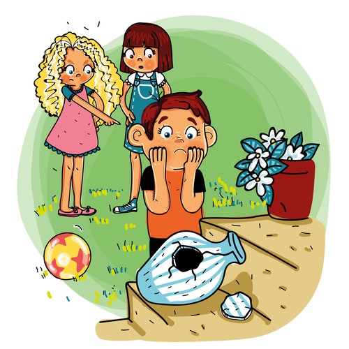 Illustration artwork with the title 'The Practical Guide to Raising Parents- book project'
